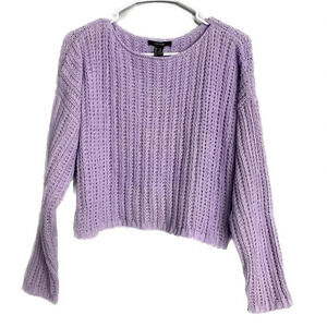 NEW Forever 21 Womans Knit Sweater Size S In Purple